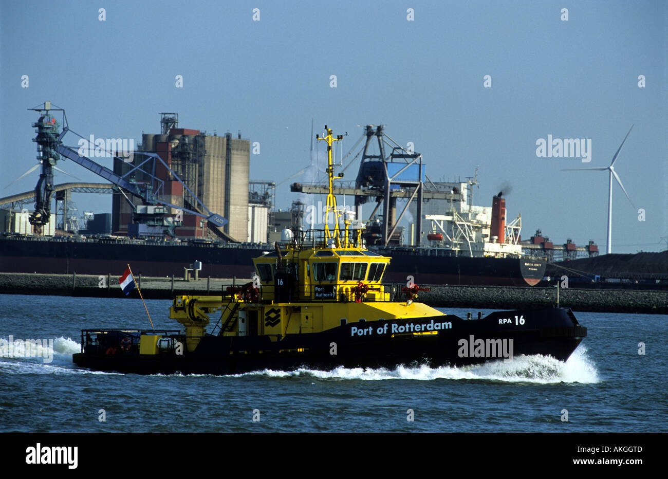 Tug boat of the Rotterdam Port Authority, Hook Van Holland, Netherlands