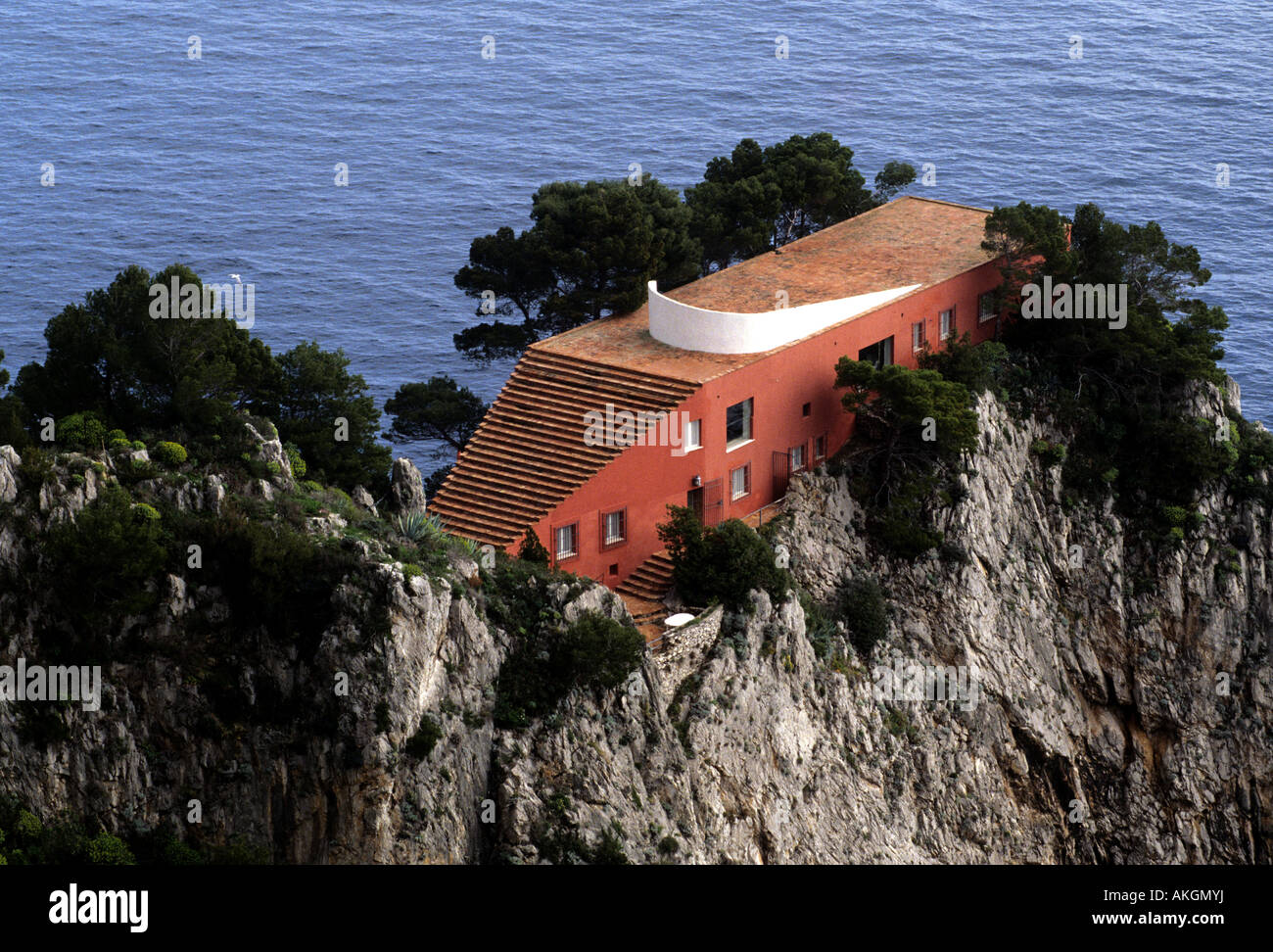 Curzio Malaparte House Capri Island Campania Italy Stock Photo Alamy