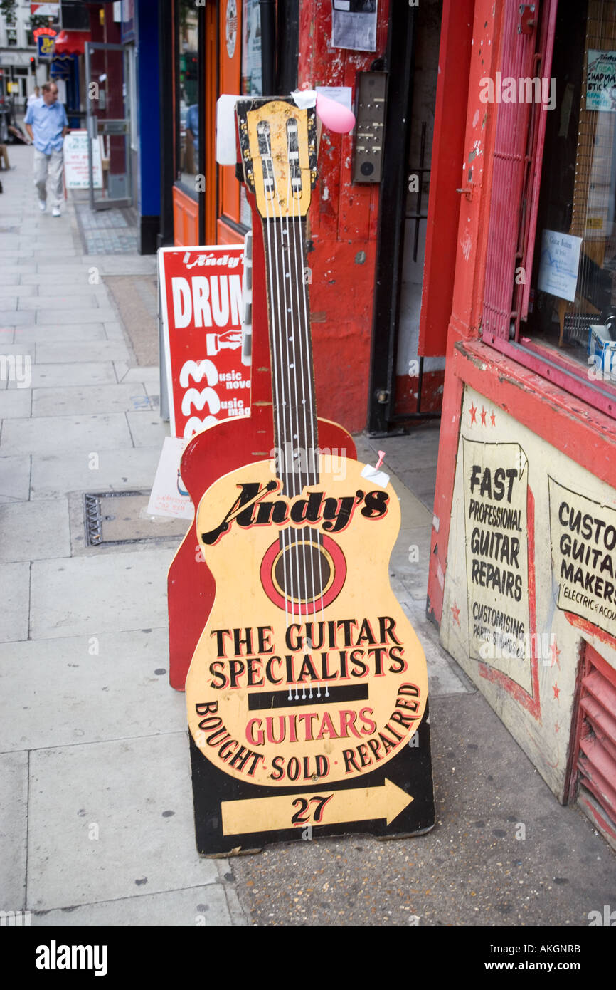 Andys Guitar Store Denmark Street London England Stock Photo Alamy