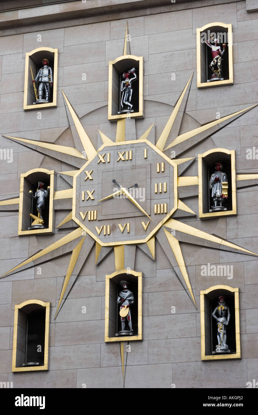 Mont Des Art Clock Brussels Belgium Stock Photo Alamy