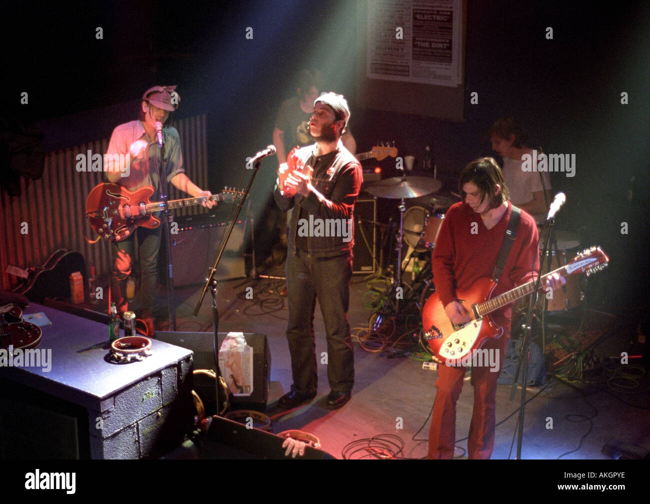 'The Brian Jonestown Massacre', UK concert, The Sugarmill, Stoke, UK, 2006 Stock Photo
