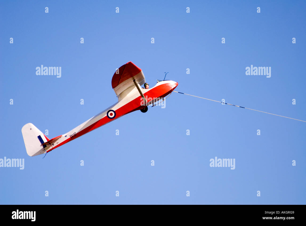 Glider taking off, Long Mynd, Shropshire Stock Photo Alamy
