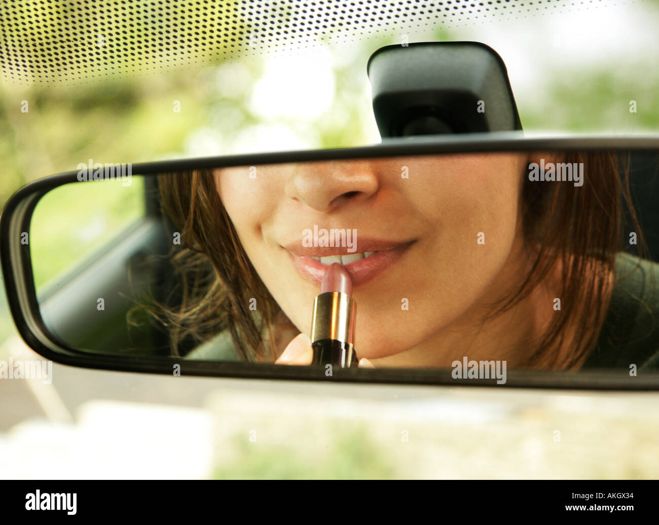 Vanity mirror in car hires stock photography and images Alamy