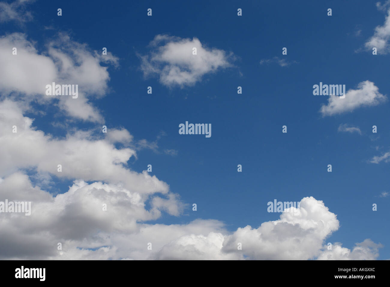 Sky clouds white blue Cut Out Stock Images & Pictures - Alamy