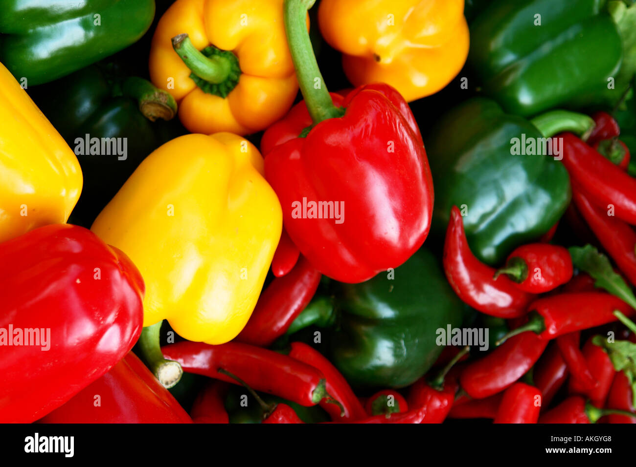 Many green sweet peppers hi-res stock photography and images - Alamy