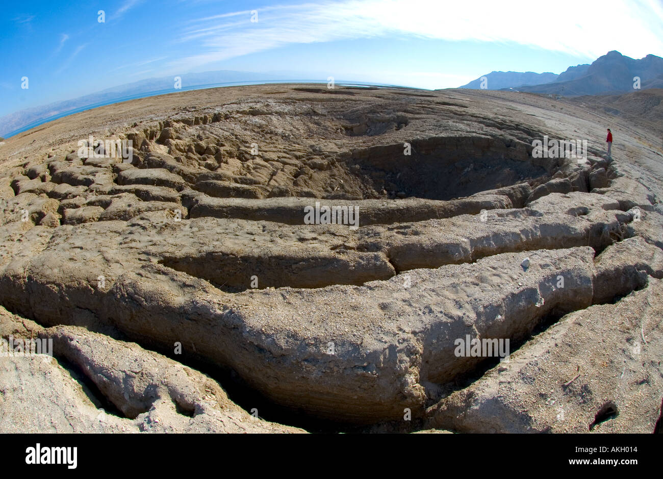 Israel Dead Sea Sink Holes Natural phenomenon due to the receding of ...