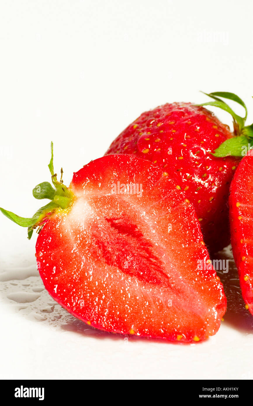 fresh strawberries Stock Photo