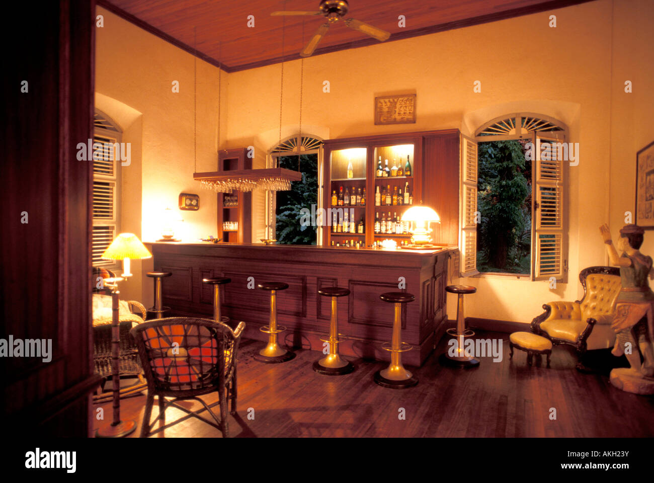 Cafï¿½, Habitation Lagrange hotel, Marigot, Martinique, French Lesser