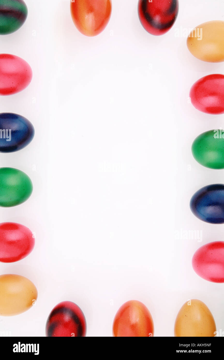 easter eggs on white Stock Photo