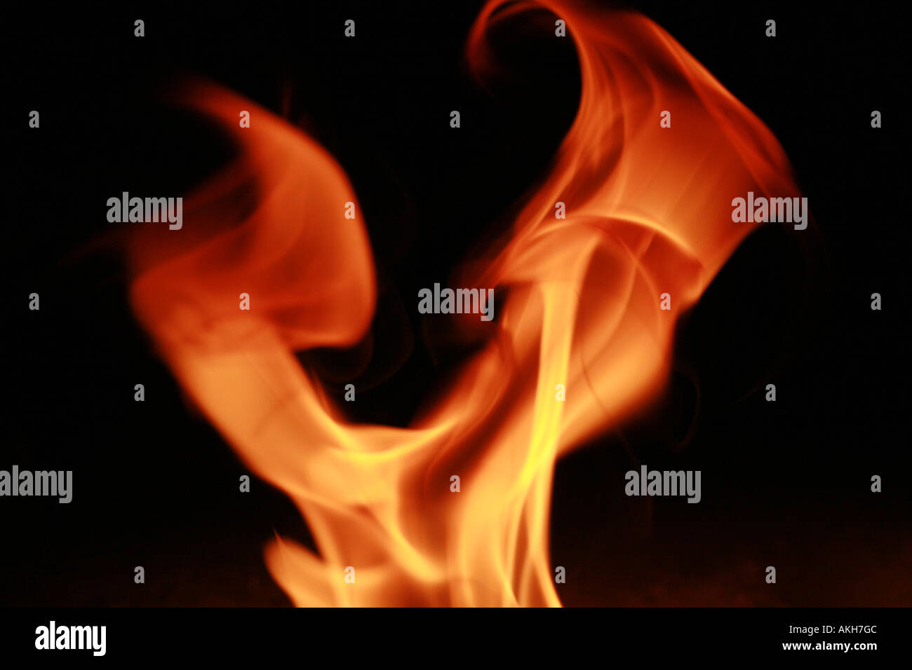 Fireflames of fuel Stock Photo