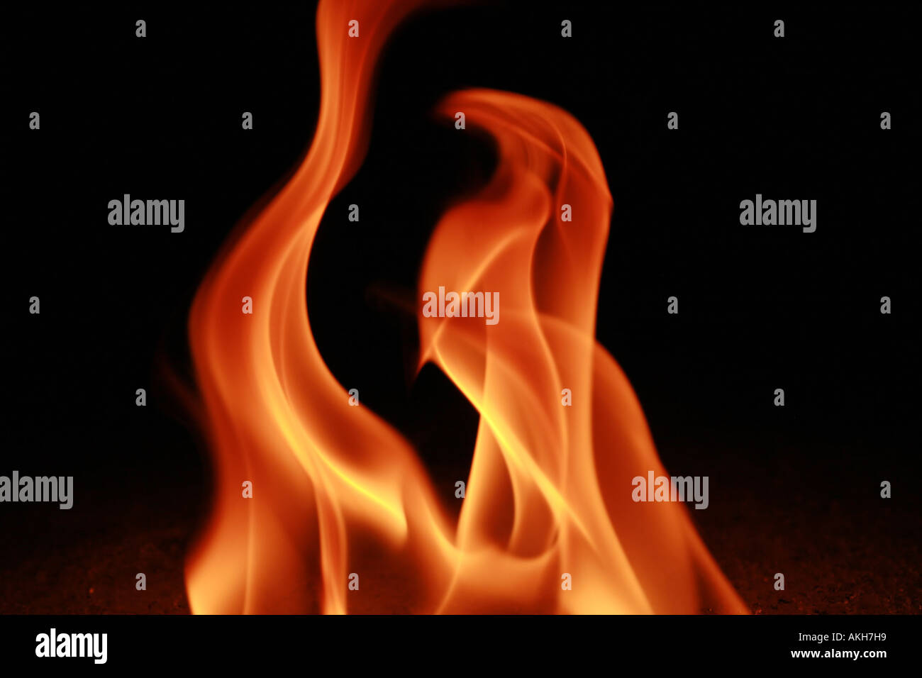 Fireflames of fuel Stock Photo