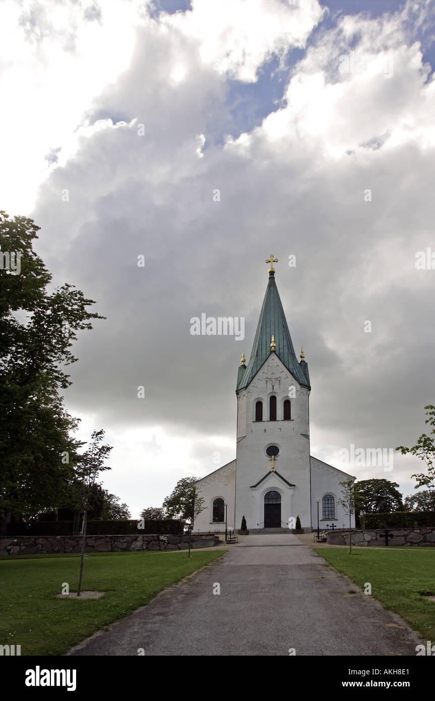 Church with cemetery Stock Photo - Alamy