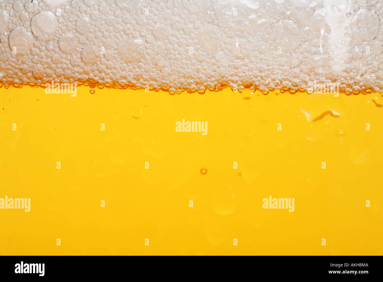 Detail of a beer in a glass Stock Photo