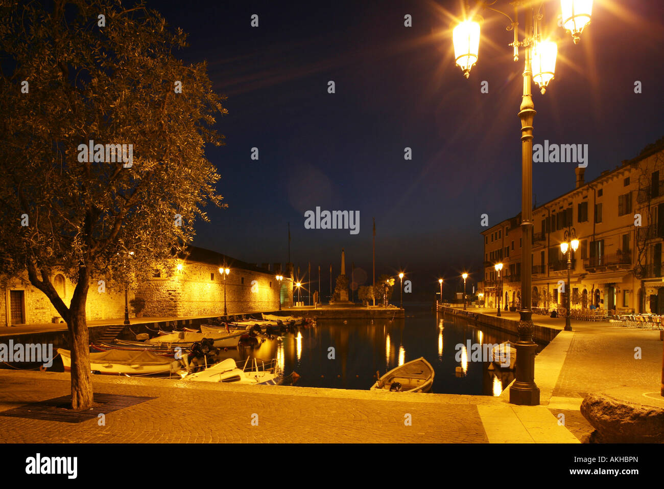 Little harbour, Lazise, Veneto, Italy Stock Photo - Alamy