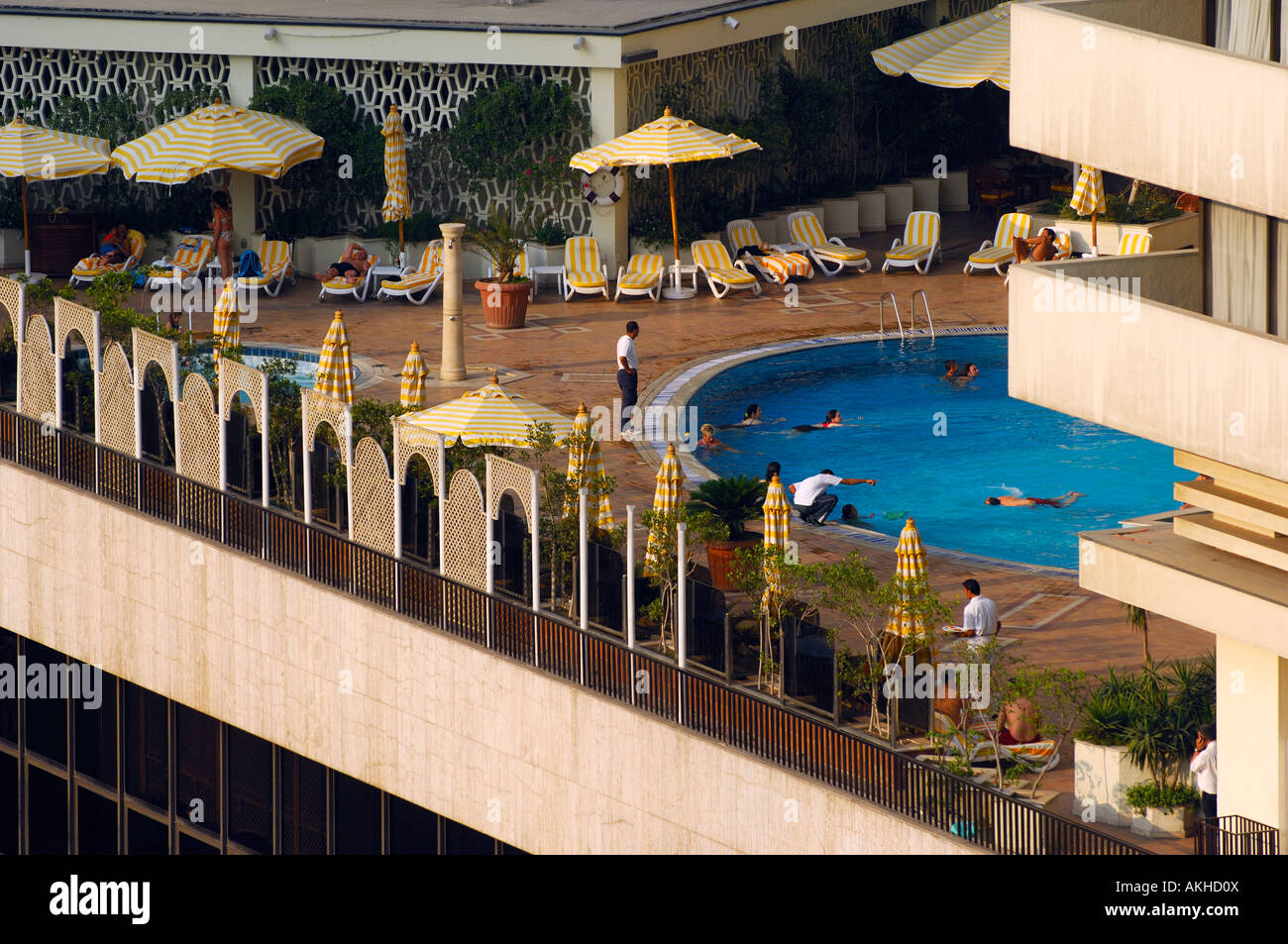 Egypt, Cairo, the Sheraton hotel swimmingpool Stock Photo Alamy