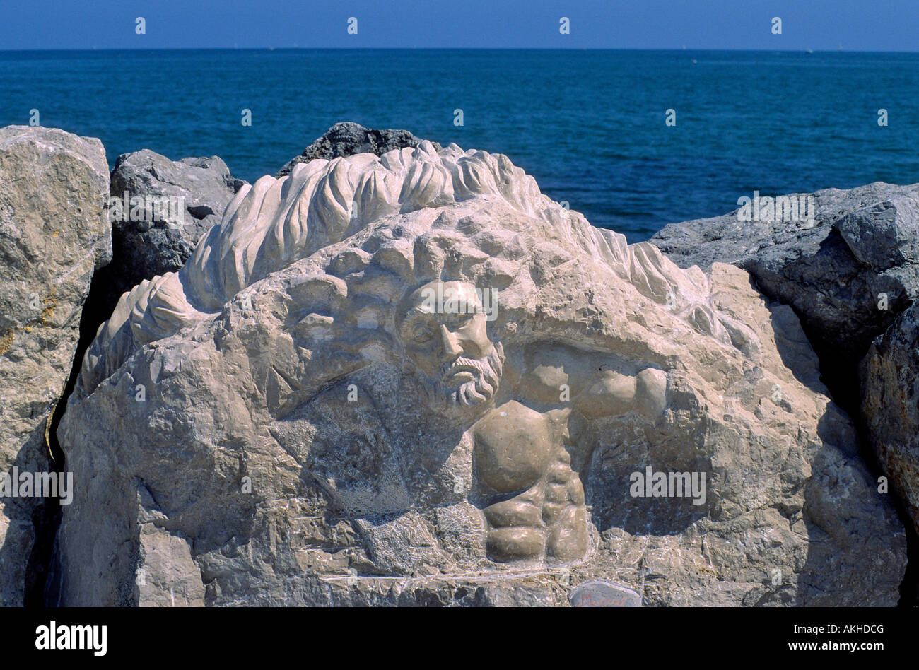 Scogliera Viva openair museum, Caorle, Veneto, Italy Stock Photo