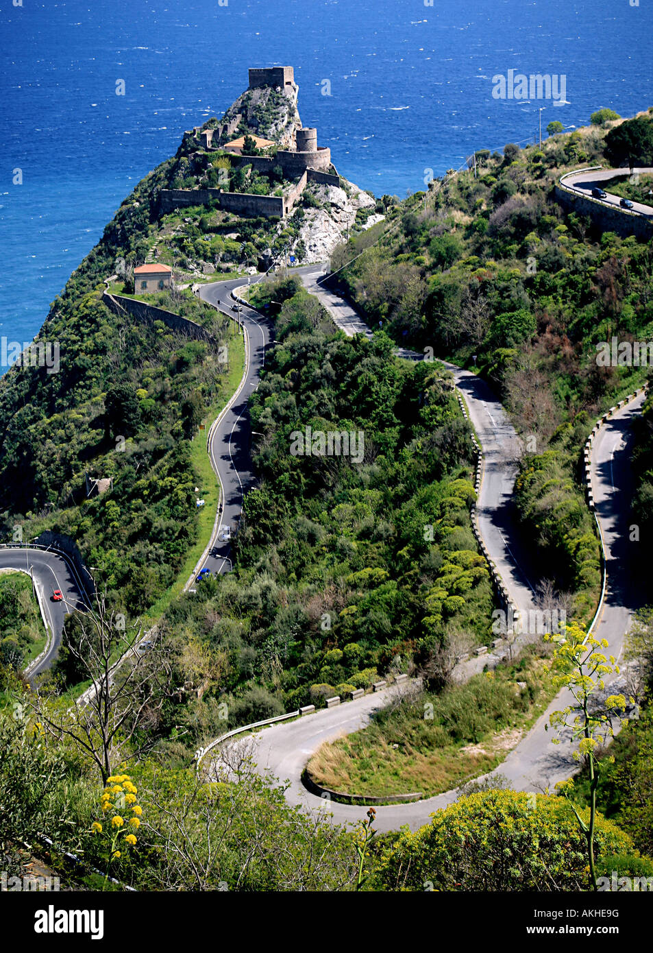 Castle, Sant'Alessio Siculo, Sicily, Italy Stock Photo Alamy