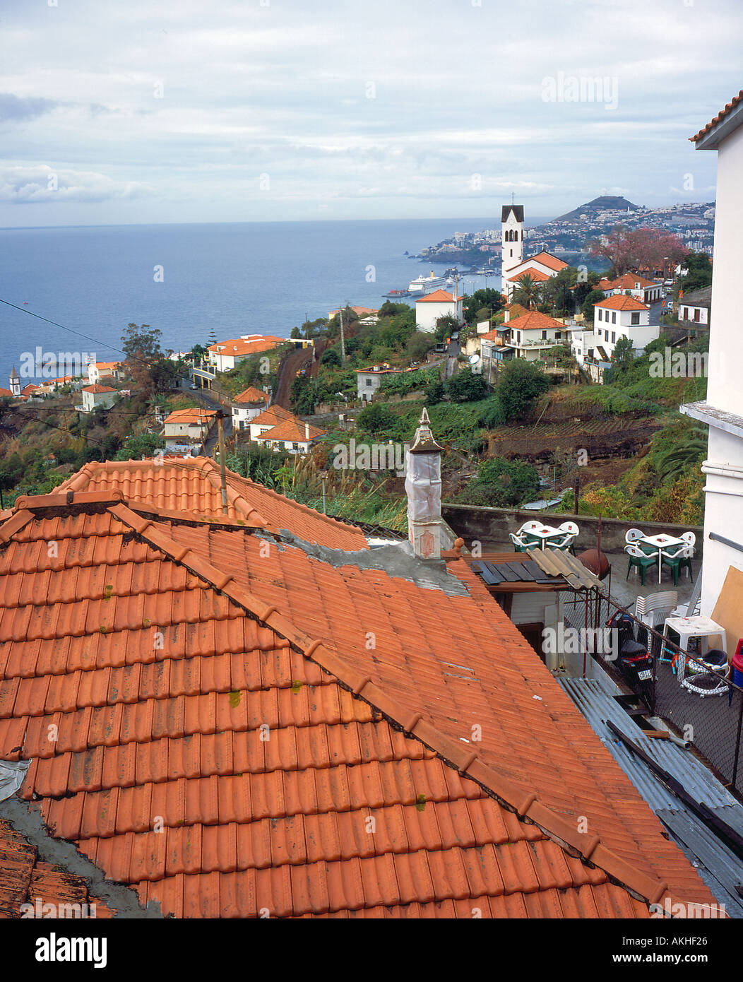 viewpoint at Funchal Madeira Portugal Europe. Photo by Willy Matheisl Stock Photo