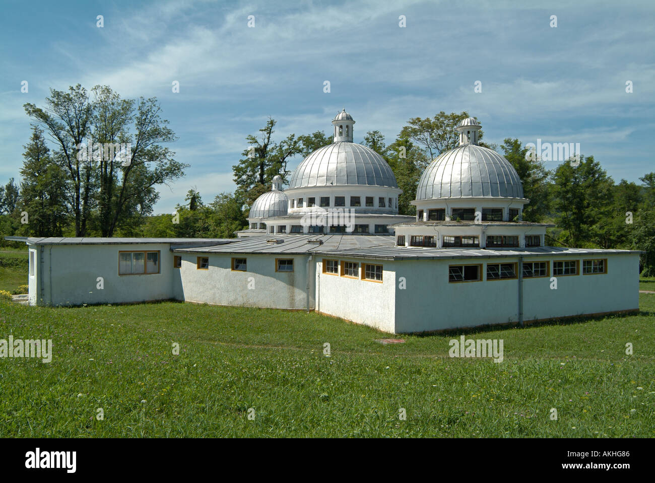 Bath House Built on a Natural Hot Water Spa, Slatina, Bosnia Herzegovina. Stock Photo