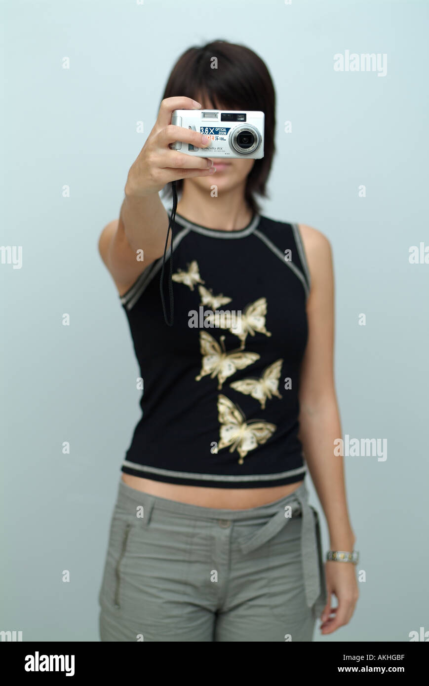 Using a compact camera hi-res stock photography and images - Alamy