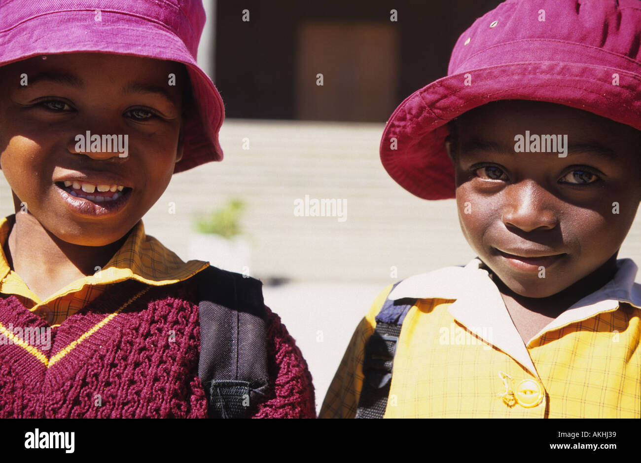 School Children in their uniform, Bulawayo, Zimbabwe, Southern Africa Stock Photo
