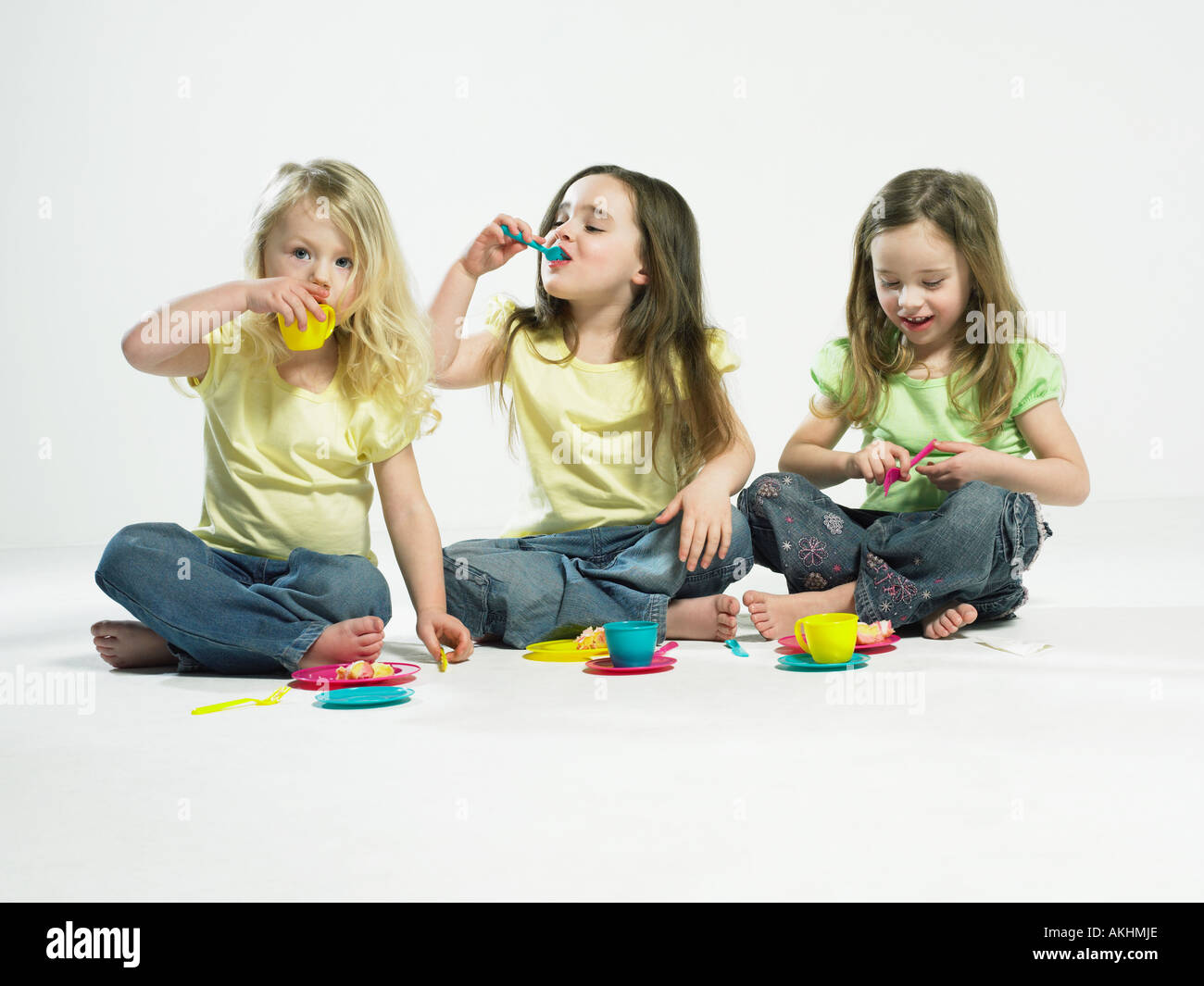 Three Girls Having Tea High Resolution Stock Photography and Images - Alamy