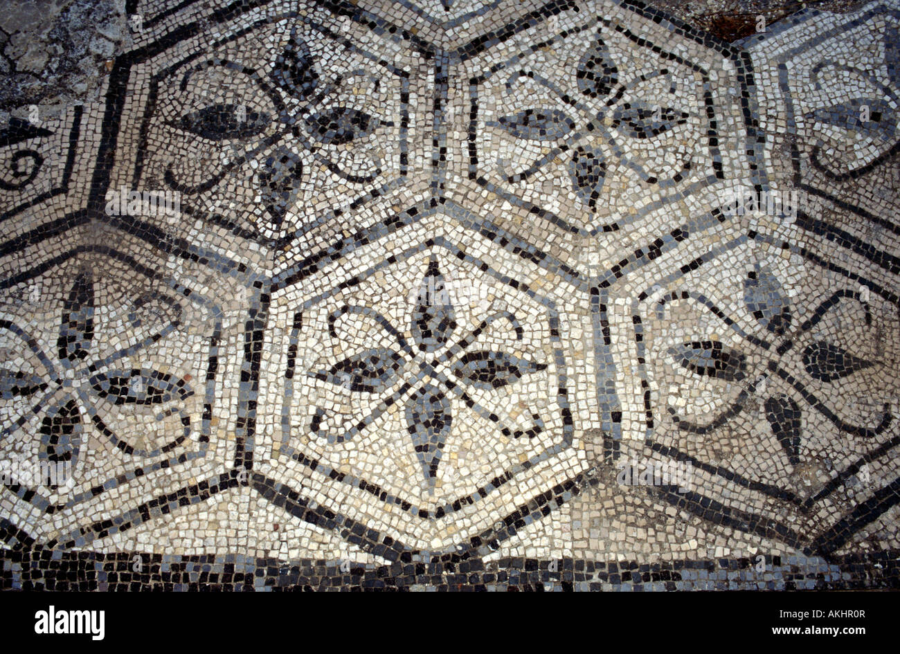 Mosaic, Roman villa, Porto Torres, Sardinia, Italy Stock Photo