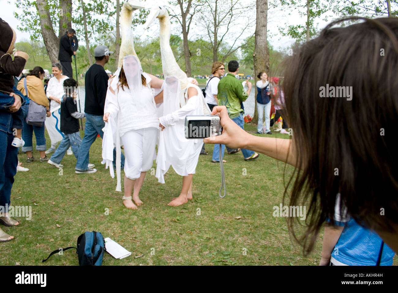 Photographer capturing two actors in geese costumes. MayDay Parade and ...
