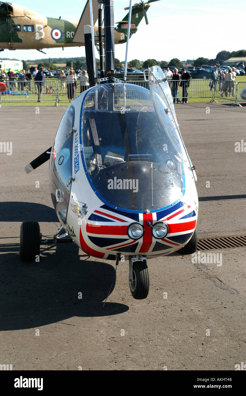 An unusual type of plane, the AutoGyro, half plane half helicopter. Stock Photo