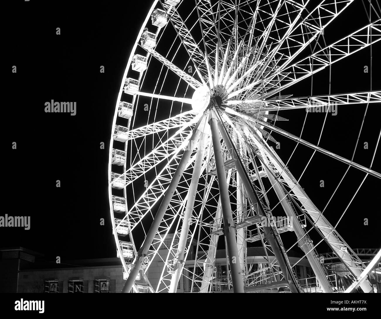The big wheel in Exchange Square, Manchester, UK Stock Photo Alamy