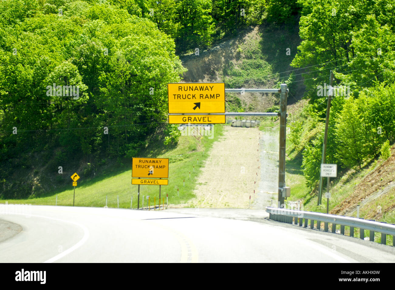 An Emergency runaway truck ramp Stock Photo Alamy