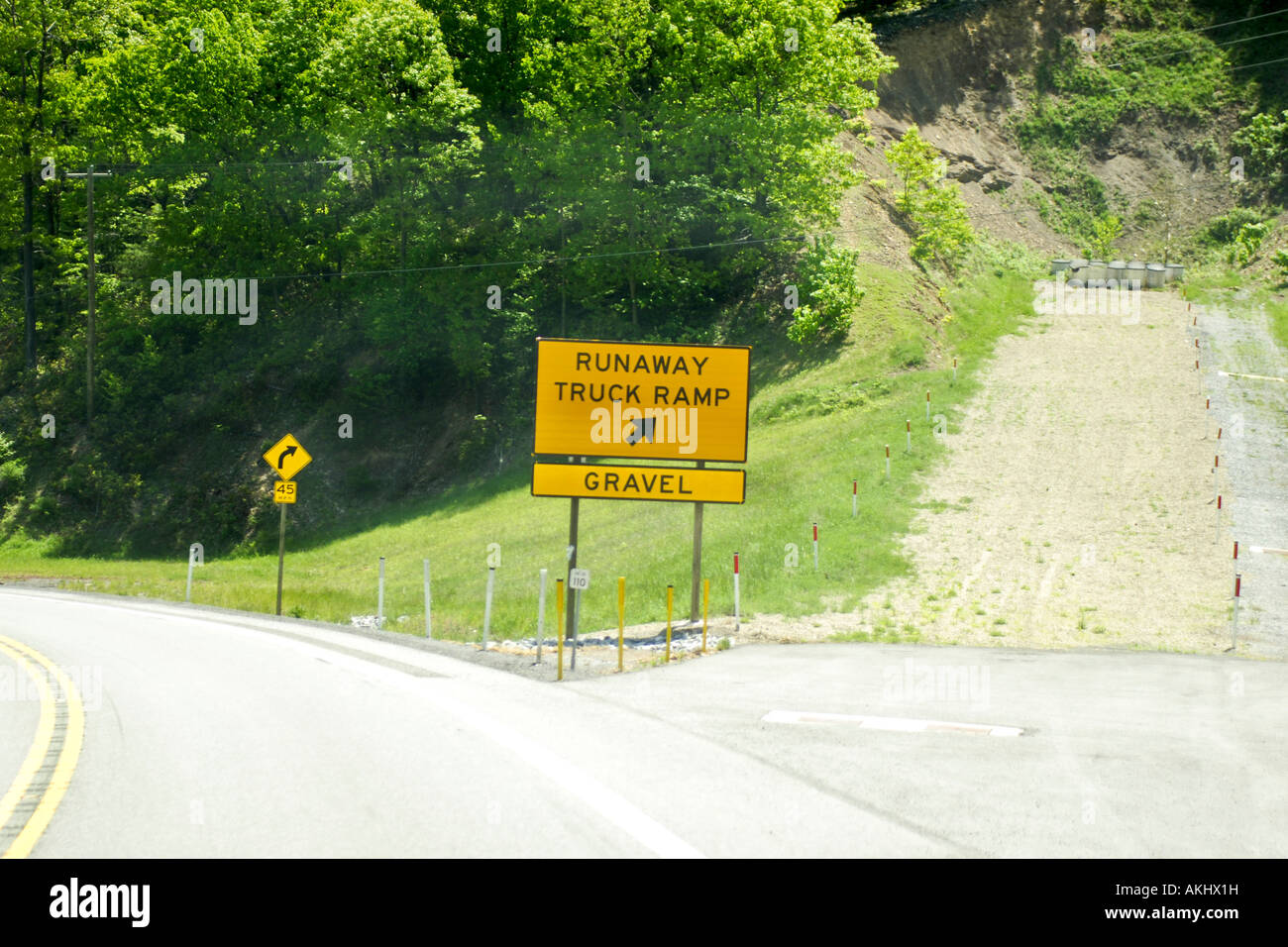 An Emergency runaway truck ramp Stock Photo Alamy