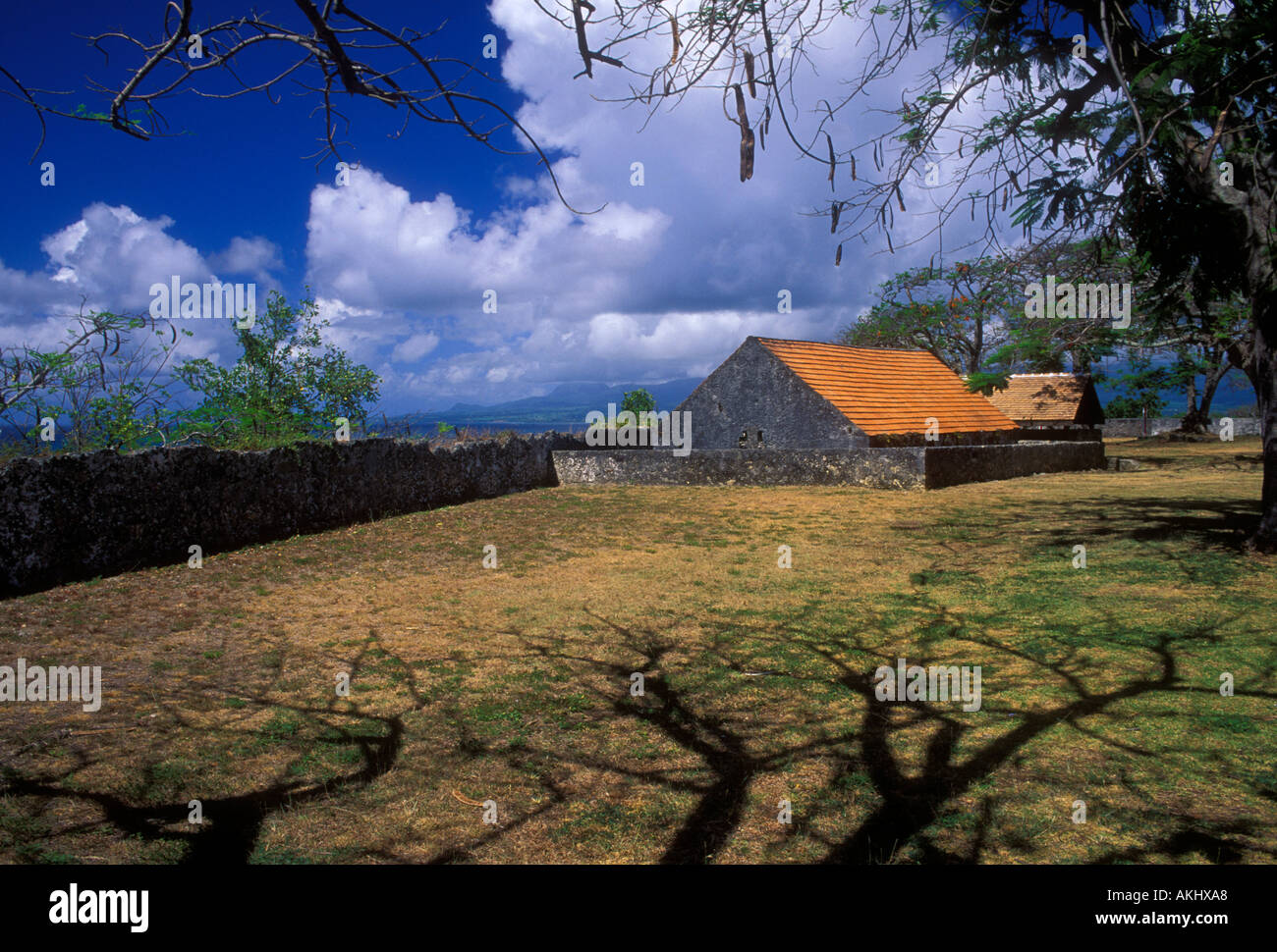 Fort Fleur dEpee, French fort, between Pointe-a-Pitre and Le Gosier, Grande-Terre, Grande-Terre Island, Guadeloupe, France, French West Indies Stock Photo