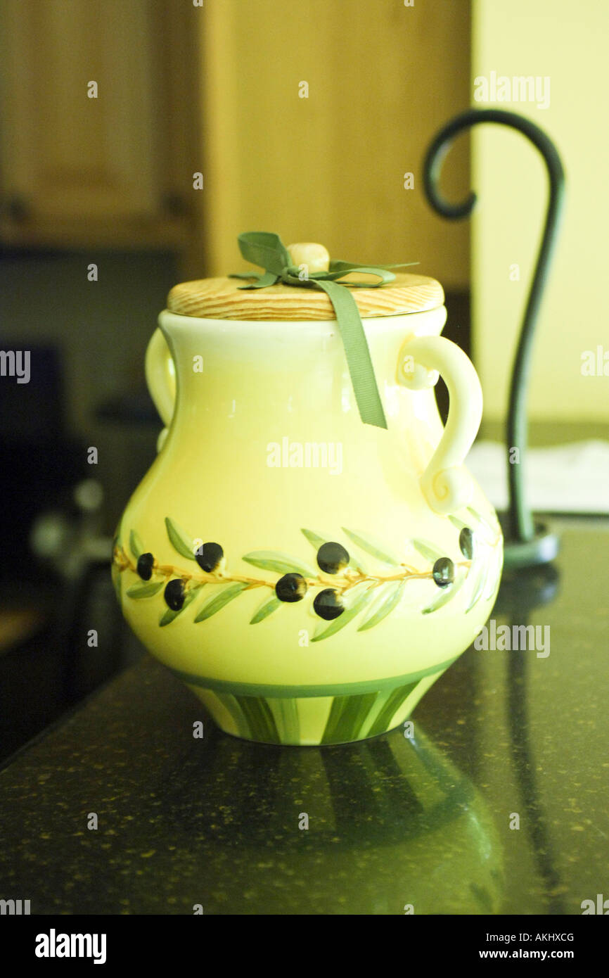 Yellow urn shaped storage jar Stock Photo Alamy