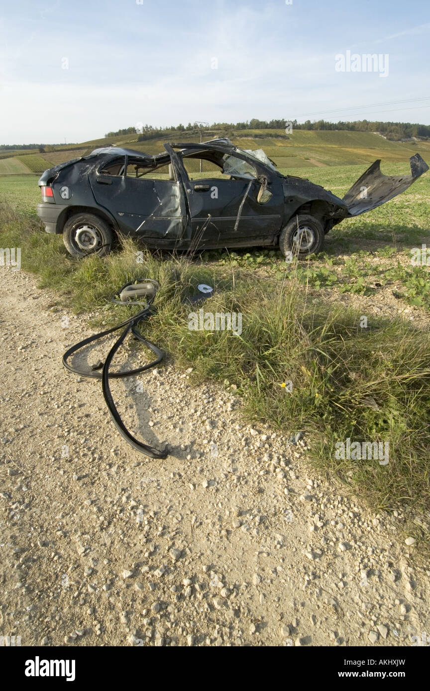 Side View Of Wrecked Car High Resolution Stock Photography and Images ...