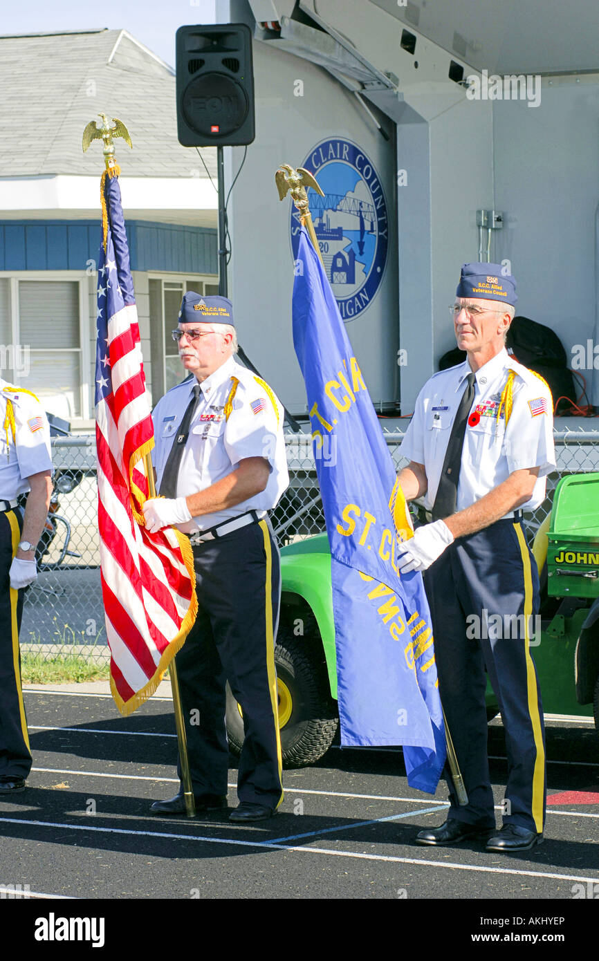 American Veterans Honor guard at the St Clair County Senior Olympics