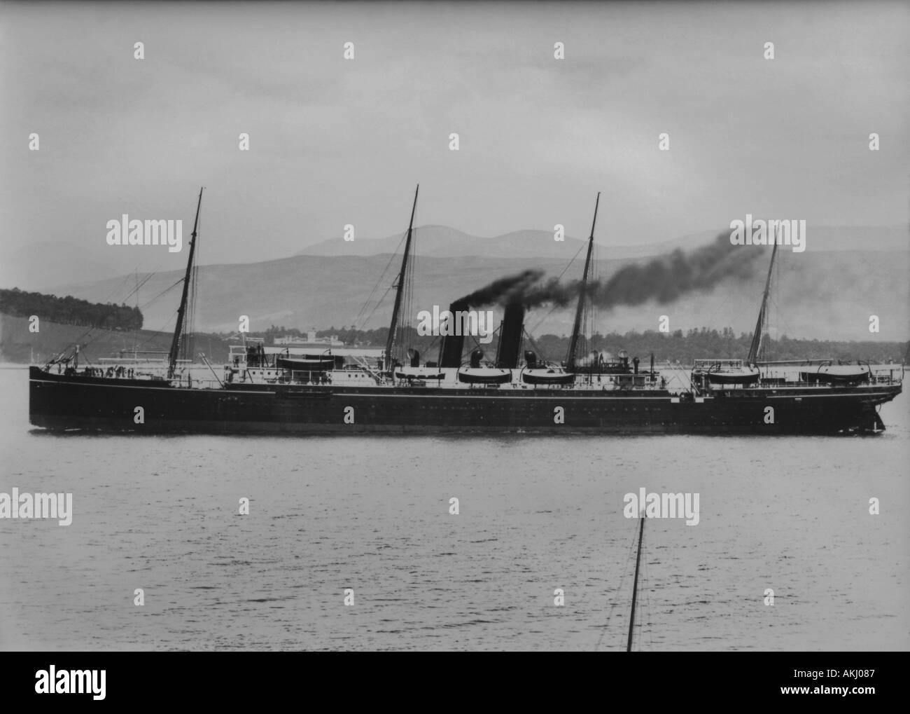 UK Scotland Firth of Clyde off Greenock the SS Himalaya photographed 16 6 1892 Stock Photo
