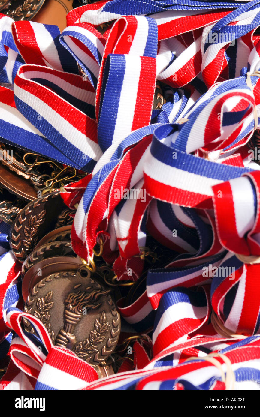 Senior Olympic Games Bronze medals Stock Photo Alamy