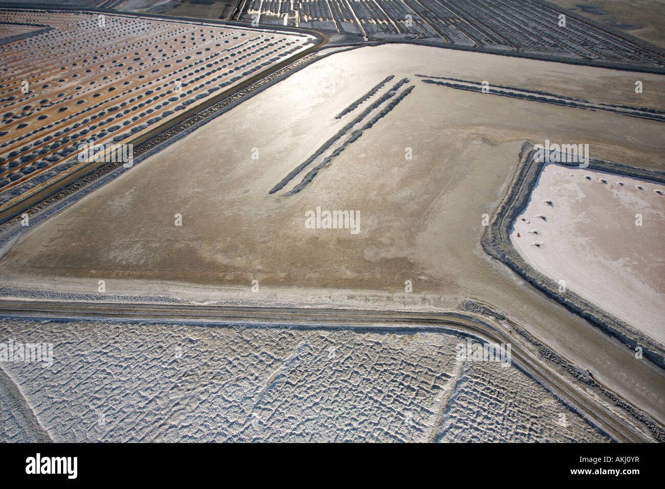 Aerial of alkali flat in Owens Valley California USA Stock Photo Alamy