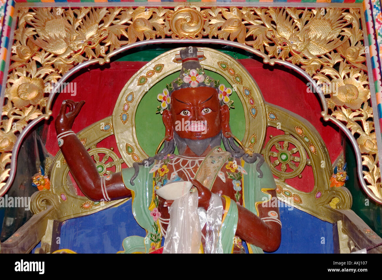 Statue of Tibetan Tantric Buddhist Dakini female deity Tagong Monastery