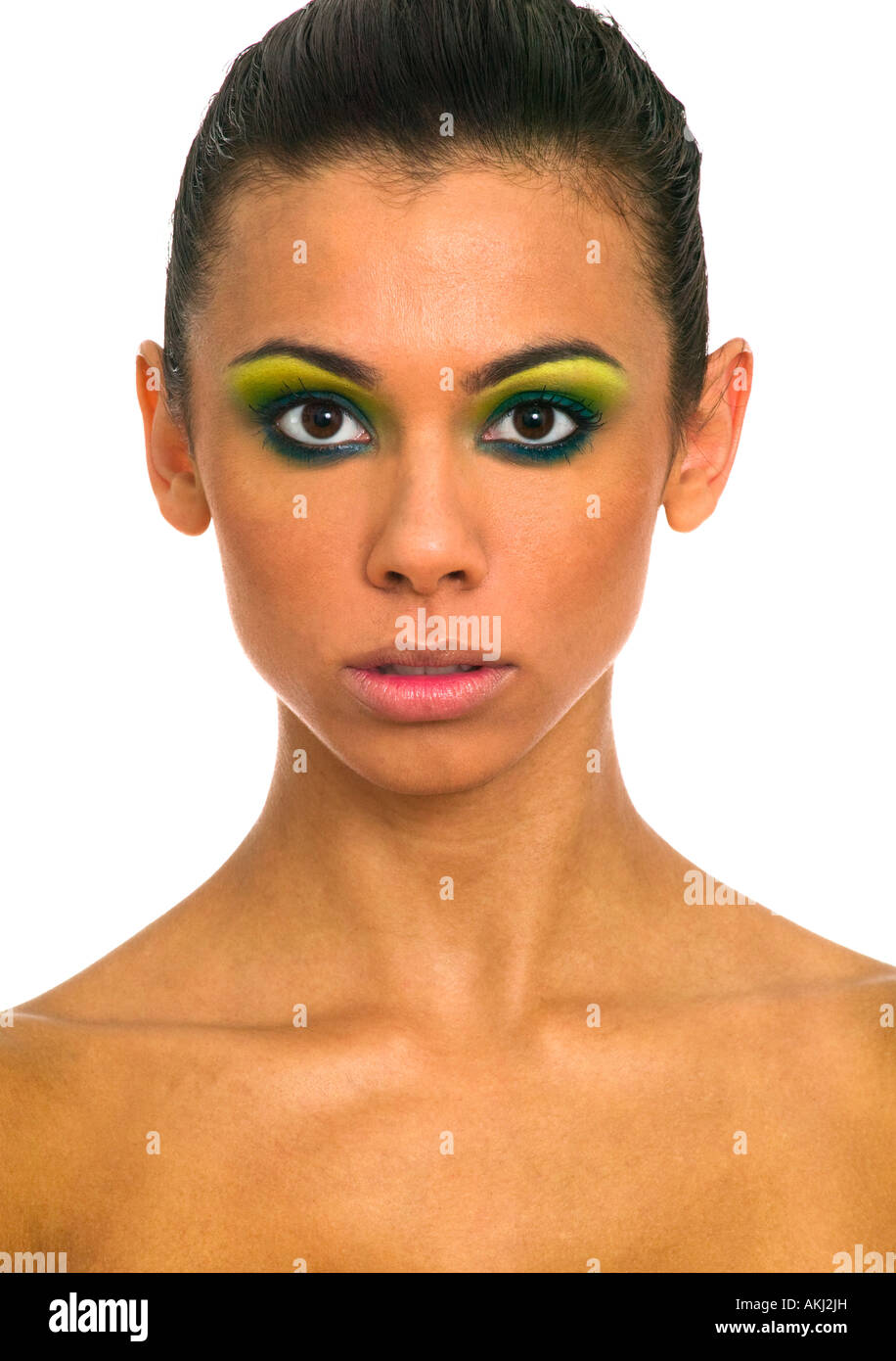 photographic model heavy makeup Stock Photo - Alamy