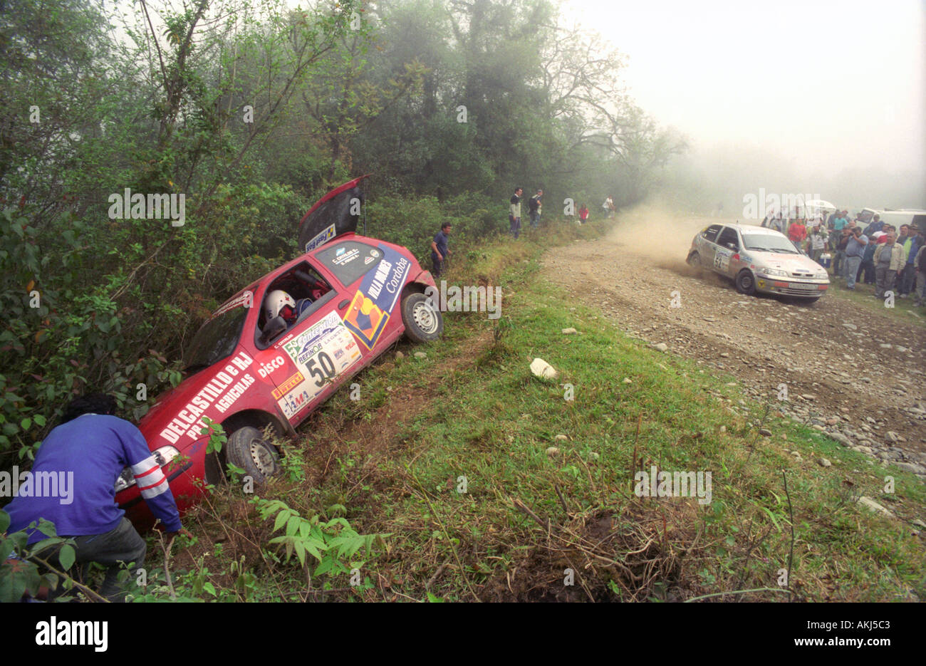 Accident during a national Rally competition in Argentina Stock Photo ...