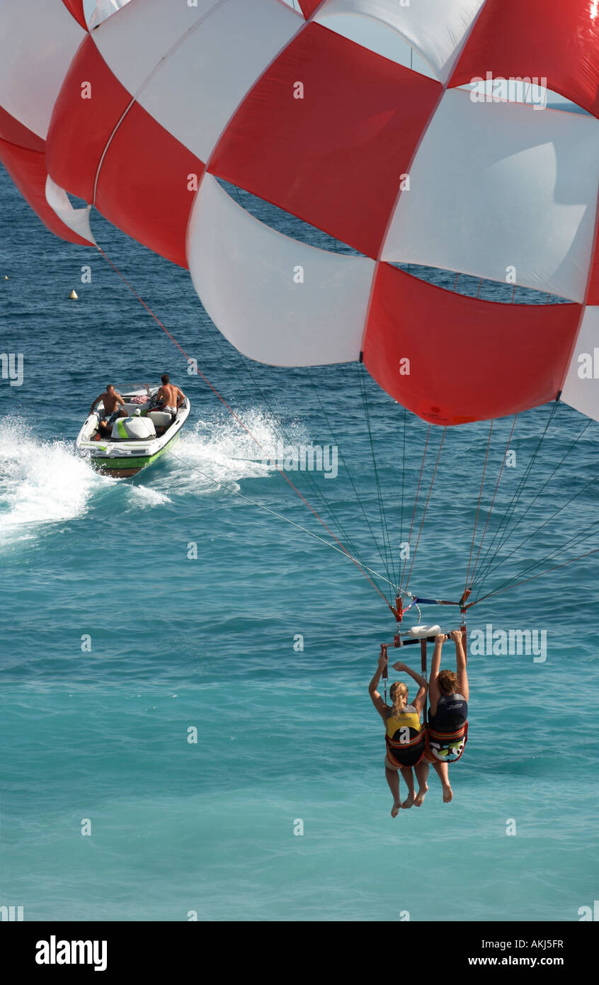 Two people paragliding at Nice, Cote d'Azur, France Stock Photo - Alamy