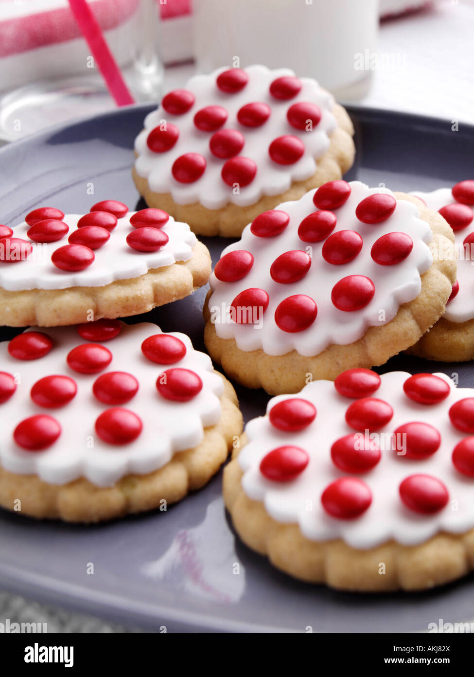 Homemade biscuits cookies kids milk editorial food Stock Photo Alamy