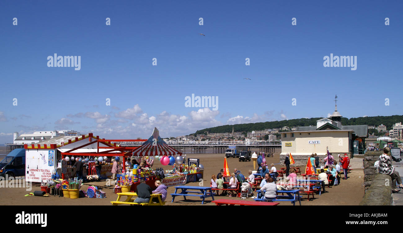 Pier and Gift shop Weston Super Mare Stock Photo Alamy