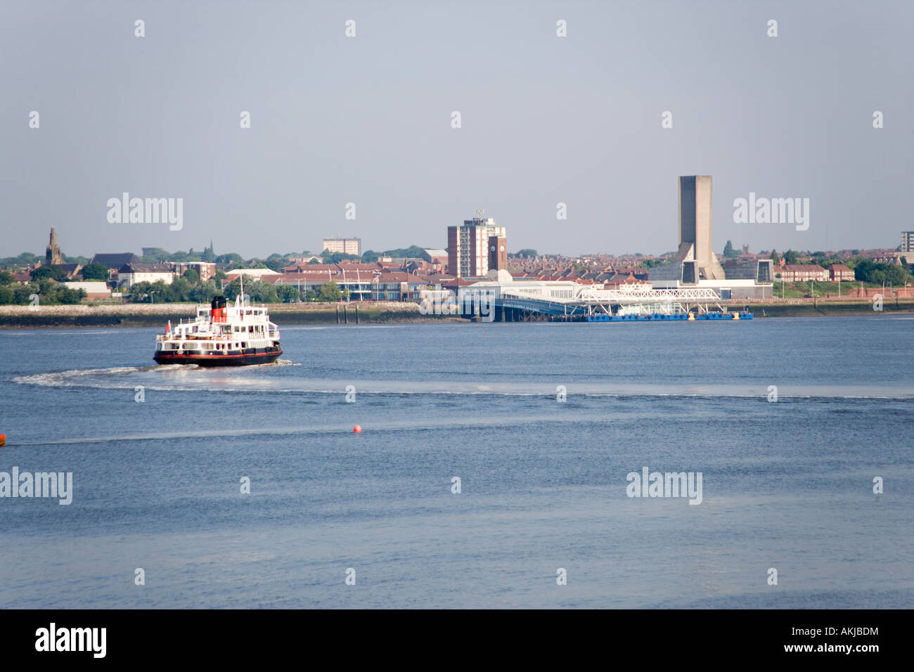 The Royal Iris, the Mersey Ferry crossing the Mersey river from