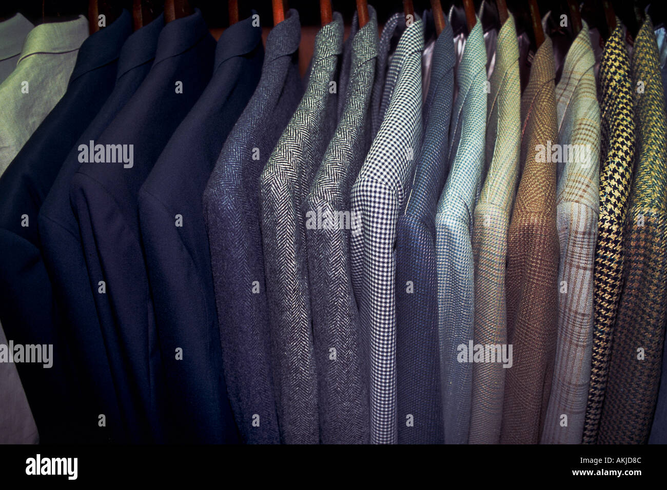 Mens suit coats on rack in department store Nordstrom's Mall of America