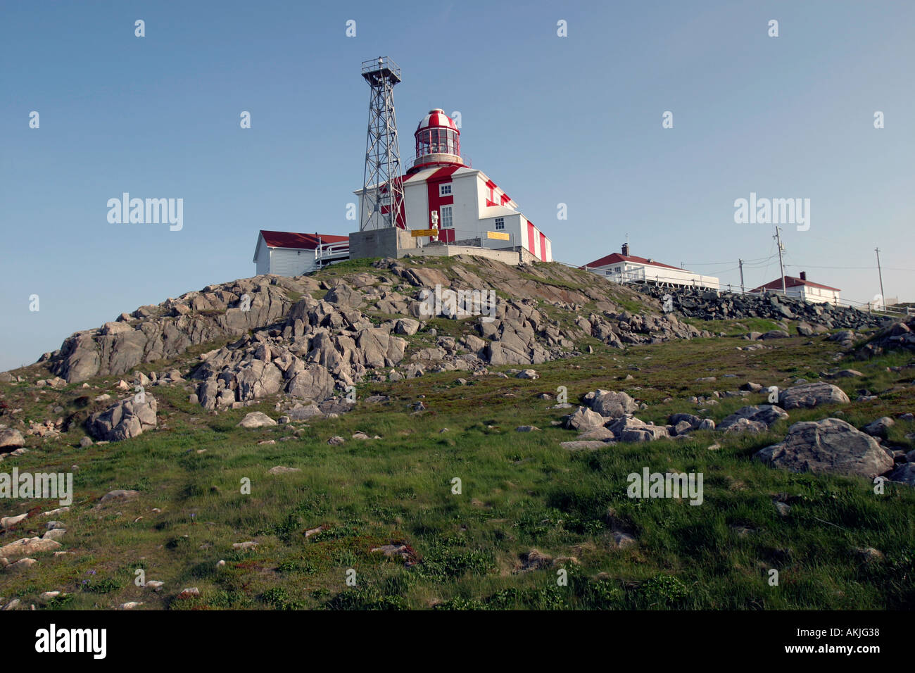 Cape Bonavista lighthouse in evening light at Bonavista Peninsula