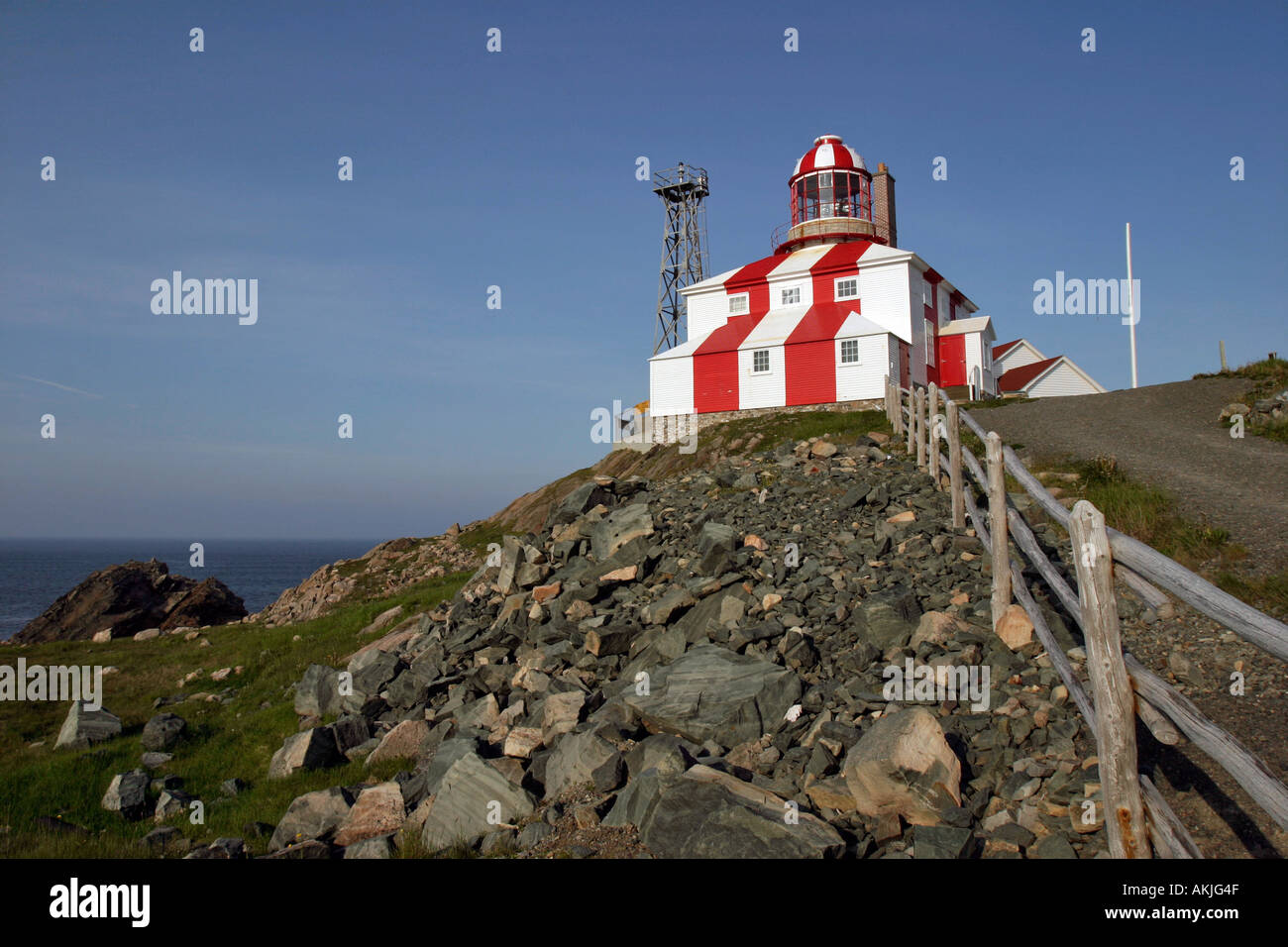 Cape Bonavista lighthouse in evening light at Bonavista Peninsula