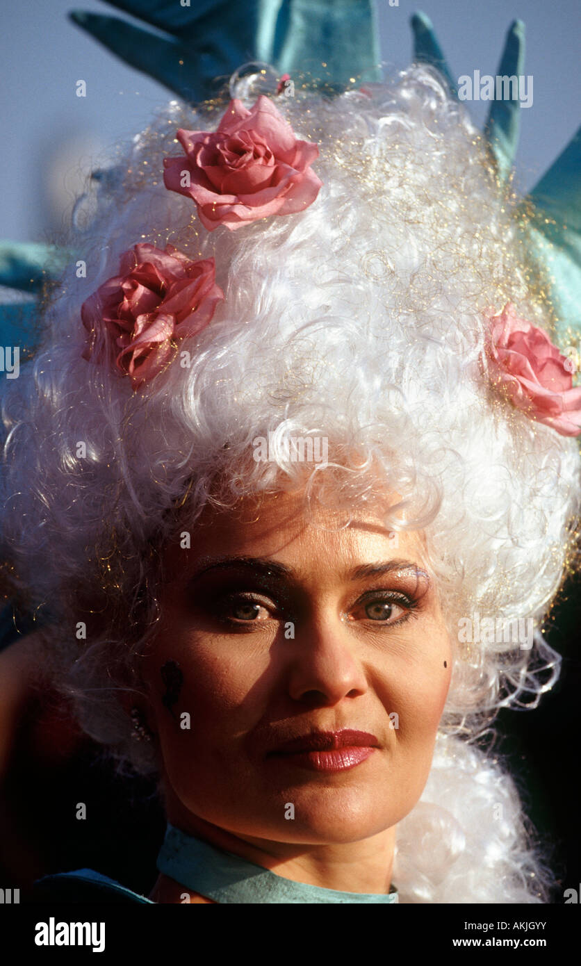 Venice Carnival participant Italy circa 2002 Stock Photo